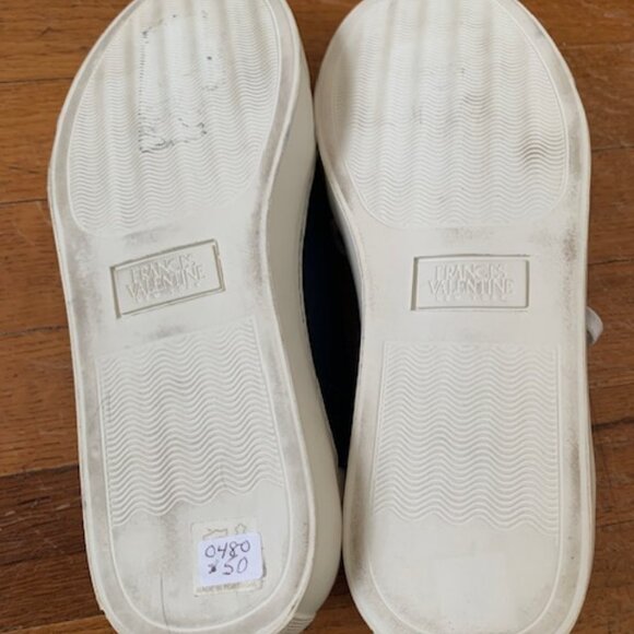 Frances Valentine New York Mens Blue Leather Sneakers - Picture 4 of 4